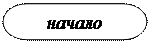 Блок-схема: знак завершения: начало 