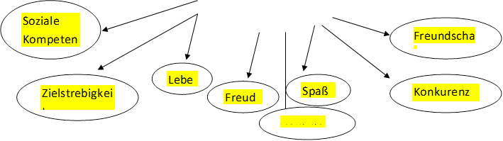 Freundschaft,,Freude,Leben,Spaß,Konkurenz,Soziale Kompetenz,Zielstrebigkeit,Sportarten