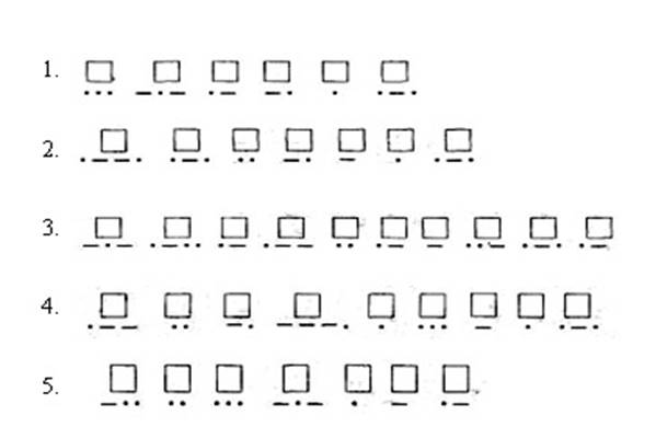 кодовая таблица азбуки Морзе