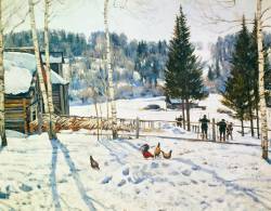 Константин Фёдорович Юон. Конец зимы. Полдень (1929)