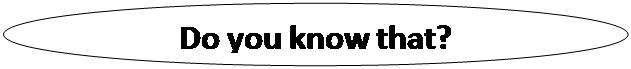 Oval: Do you know that?