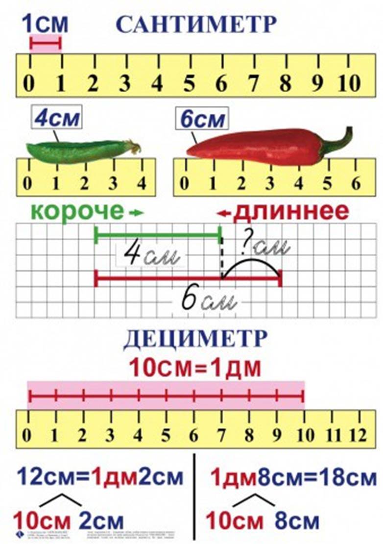 Сантиметр 1 класс презентация