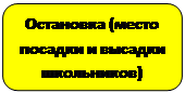 Скругленный прямоугольник: Остановка (место посадки и высадки школьников)