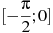 [-\frac{\pi }{2};0]