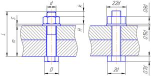 Чертеж болтового соединения