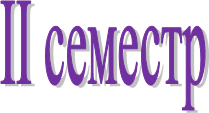 II семестр
