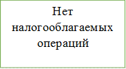 Нет
налогооблагаемых
операций

