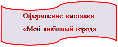 Блок-схема: перфолента: Оформление выставки
 «Мой любимый город»
