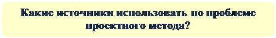 Скругленный прямоугольник: Какие источники использовать по проблеме проектного метода?

