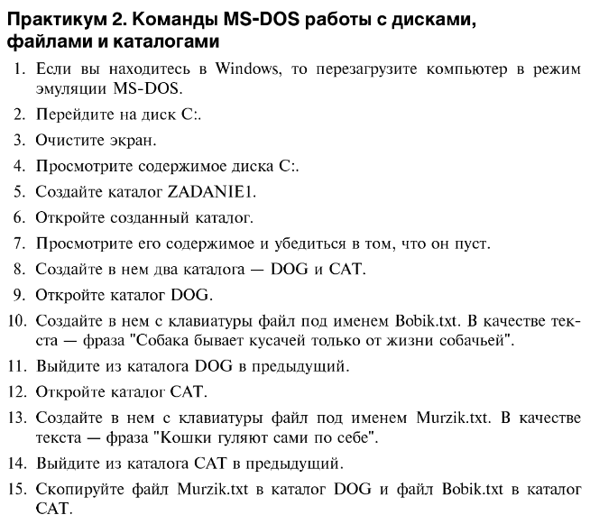 Использование команд работы с файлами и каталогами работа с дисками