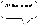 Скругленная прямоугольная выноска: А! Вот мама!