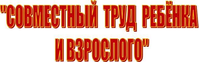 "СОВМЕСТНЫЙ  ТРУД  РЕБЁНКА  
И ВЗРОСЛОГО"