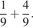  дробь: числитель: 1, знаменатель: 9 конец дроби плюс дробь: числитель: 4, знаменатель: 9 конец дроби .