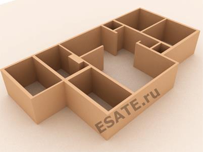 Моделирование 3d max: План выдавлен с помощью модификатора Extrude.