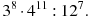 3^{8}\cdot4^{11}:12^{7}.