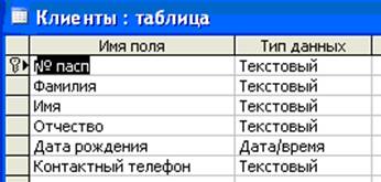 курсовая база данных продажа билетов access