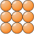 Solid particles are close together in a regular patten