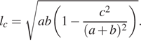 l_c= корень из ab левая круглая скобка 1 минус дробь: числитель: c в квадрате , знаменатель: левая круглая скобка a плюс b правая круглая скобка в квадрате конец дроби правая круглая скобка . 