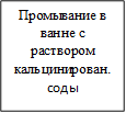 Промывание в ванне с раствором кальцинирован. соды