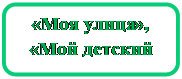 Скругленный прямоугольник: «Моя улица», «Мой детский сад»