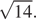  корень из 14.