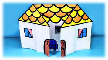 🏡 How to make a folding origami house from 1 sheet of A4 paper with your  own hands - YouTube