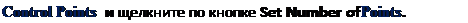 Надпись: Control Points и щелкните по кнопке Set Number of Points. Введите 