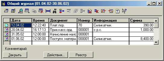 Общий журнал документов