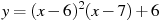 y=(x-6)^2(x-7)+6