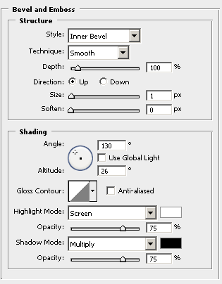 bevel emboss