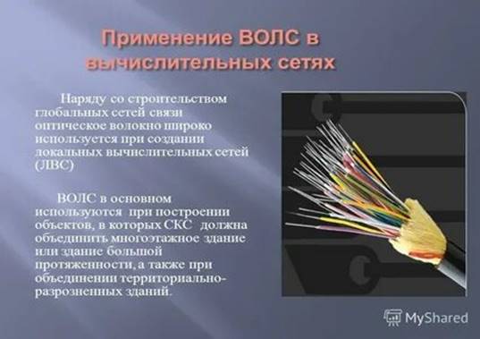 Применение ВОЛС в вычислительных сетях Наряду со строительством глобальных сетей...