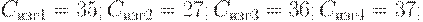 C_{изг1}=35; C_{изг2}=27; C_{изг3}=36; C_{изг4}=37;