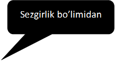 Sezgirlik bo’limidan