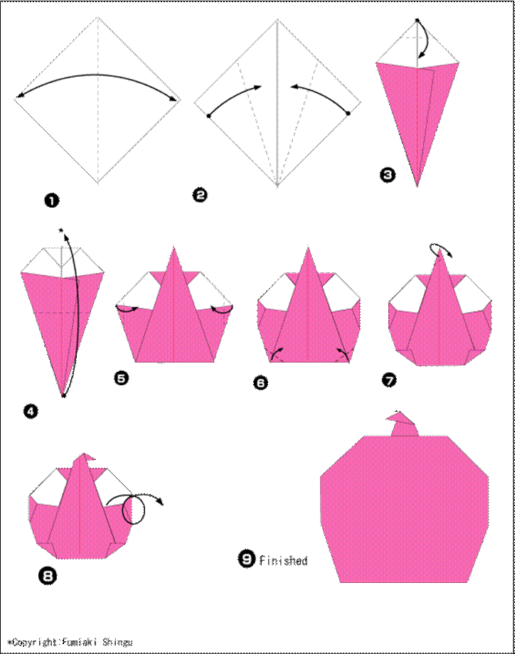 Яблоко модульное оригами пошаговая схема