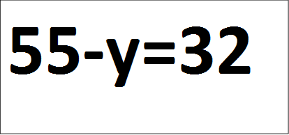 55-у=32