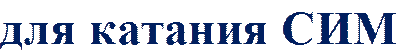 для катания СИМ
