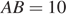 A B=10