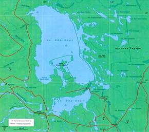 Озеро Эйр на карте