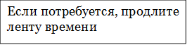 Если потребуется, продлите ленту времени