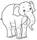 Раскраска Радостный слон - распечатать бесплатно