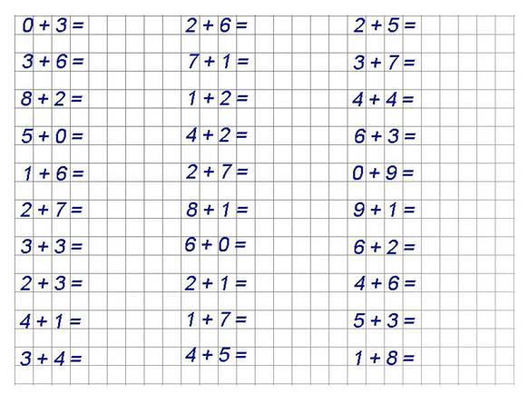 Картинки по запроÑу примеры в пределах 10