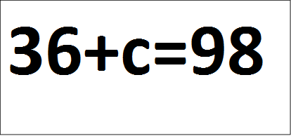 36+с=98