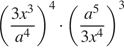  левая круг­лая скоб­ка дробь: чис­ли­тель: 3x в кубе , зна­ме­на­тель: a в сте­пе­ни 4 конец дроби пра­вая круг­лая скоб­ка в сте­пе­ни 4 умно­жить на левая круг­лая скоб­ка дробь: чис­ли­тель: a в сте­пе­ни 5 , зна­ме­на­тель: 3x в сте­пе­ни 4 конец дроби пра­вая круг­лая скоб­ка в кубе 