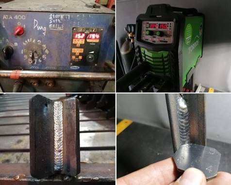 (с) Фото автора. Профессиональный "Alfa In ATA 400" на заводе (Чехия) и бытовой "TORROS MIG200PULSE" в гараже (Беларусь) 