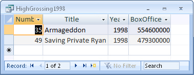 Access 2010 exercise - Creating queries (image 1)