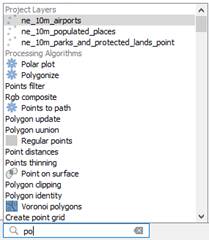 qgis 3 locator search bar