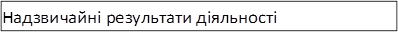 Надзвичайні результати діяльності