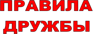 ПРАВИЛА
ДРУЖБЫ