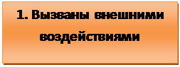 Надпись: 1. Вызваны внешними воздействиями 
