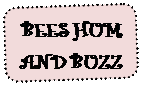 Скругленный прямоугольник: BEES HUM AND BUZZ